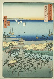 Settsu Province: Idemi Beach at Sumiyoshi (Settsu, Sumiyoshi Idemi no hama), from the seri... 1853. Creator: Ando Hiroshige