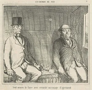 Rail Prints: Seul moyen de faire avec sécurité, 19th century. Creator: Honore Daumier