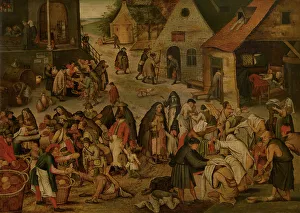 Burying Prints: The Seven Acts of Mercy, c1580-1630. Creator: Pieter Brueghel the Younger