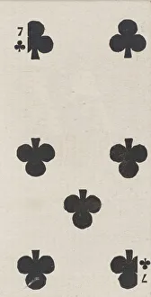 Sons And Company Prints: Seven Clubs (black), from the Playing Cards series (N84) for Duke brand cigarettes, 1888
