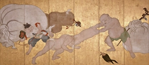 Sack Prints: Seven Gods of Good Fortune, about 1700. Creator: School of Itcho