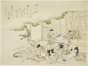 Chuban Surimono Gallery: The Seven Gods of Good Fortune, Japan, 1809. Creator: Hokusai