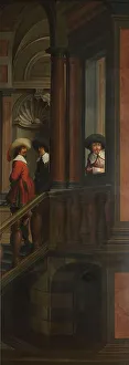 Landing Prints: A Seven-Part Decorative Sequence: An Outdoor Stairway, 1630-1632. Creator: Dirck van Delen