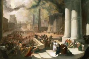 John Martin Gallery: One of the Seven Plagues of Egypt. The water of the Nile turned blood red, early 19th century