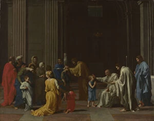 Anointing Of The Sick Collection: Seven Sacraments: Confirmation, ca 1637-1640. Artist: Poussin, Nicolas (1594-1665)