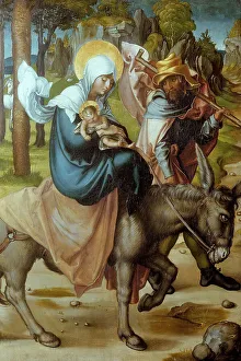 Rocky Landscape Prints: Seven Sorrows Polyptych: The Flight into Egypt