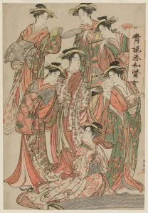 Seven Wise Women of the Pleasure Quarters, c. mid 1780s. Creator: Katsukawa Shunsho (Japanese