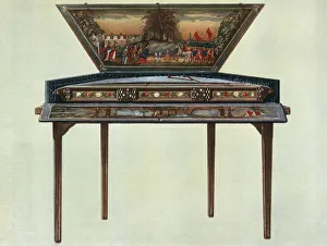 Dulcimer Prints: Seventeenth century dulcimer from H. Boddingtons collection, 1948