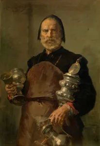 Metalworker Prints: Seventeenth Century Tinsmith, 1884. Creator: Alexandre Pierre Jacques Markelbach