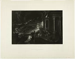 Apocalyptic Gallery: Seventh Plague, from Illustrations of the Bible, 1833. Creator: John Martin