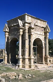 Lepcis Magna Prints: Severan Arch, Leptis Magna, Libya, c203 AD