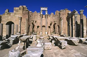 Lepcis Magna Prints: Severan Basilica, Leptis Magna, Libya, 216 AD