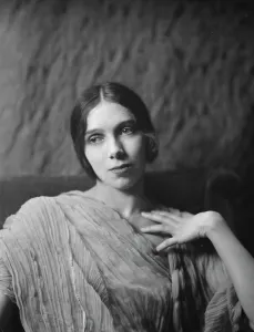 Hand On Shoulder Prints: Severn, Margaret, Miss, portrait photograph, 1923 Creator: Arnold Genthe
