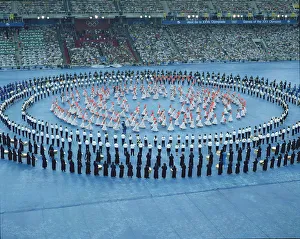 Sevillana dancers and music bands in the opening ceremony of the 1992 Barcelona Olympic Sevillana dancers and music bands in the opening ceremony of the 1992 Barcelona Olympic