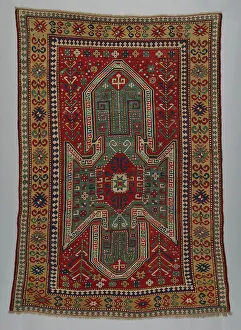 Caucasus Asia Prints: Sewan Kazak Rug, Caucasus, c. 1875. Creator: Unknown