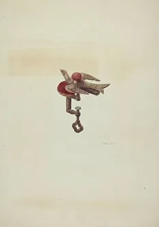 Robert Clark Prints: Sewing Bird, 1935/1942. Creator: Robert Clark