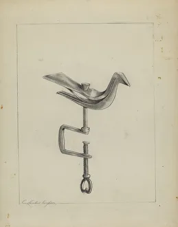 Columbus Simpson Prints: Sewing Bird, c. 1937. Creator: Columbus Simpson