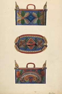 Multi Coloured Collection: Sewing Box, c. 1936. Creator: Albert J. Levone
