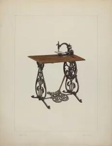 Cheney Gallery: Sewing Machine, c. 1938. Creator: Clyde L. Cheney