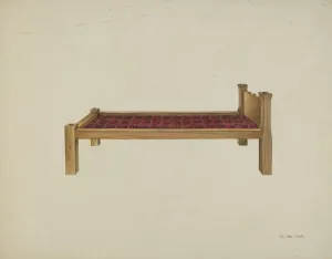 Van Voris Cordon Vera Prints: Sewing Settee, 1935 / 1942. Creator: Vera Van Voris