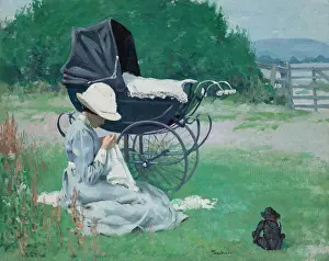 Embroideress Prints: Sewing in the Sun. Creator: Baldwin, Brake (1885-1915)