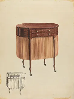Drawer Prints: Sewing Table, 1935 / 1942. Creator: Ferdinand Cartier