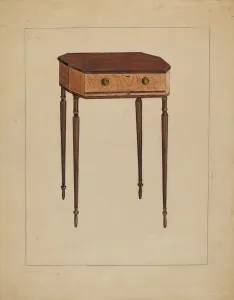 Sewing Table, c. 1936. Creator: Bessie Forman