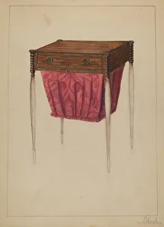 Gorid Nicholas Prints: Sewing Table, c. 1936. Creator: Nicholas Gorid