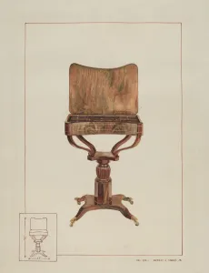 Elegant Collection: Sewing Table, c. 1938. Creator: Ernest A Towers Jr