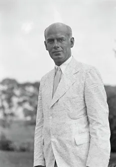 Portrait Photographs Prints: Sexton, Mr. standing outdoors, 1932 July 10. Creator: Arnold Genthe