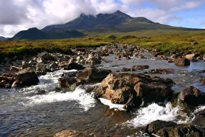 Flowing Prints: Sgurr nan Gillean and River Sligachan, Skye, Highland, Scotland