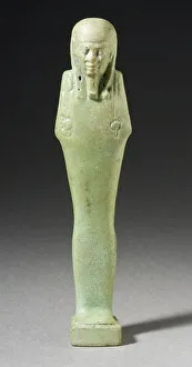Faience Prints: Shabti, 26th Dynasty-Ptolemaic Period (664-304 BCE). Creator: Unknown