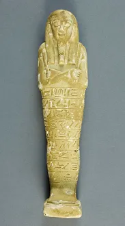 Arms Folded Gallery: Shabti of Psamtek, Egypt, Late Period, Dynasty 26-31 (664-332 BCE). Creator: Unknown