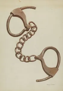 Parker Prints: Shackles or Leg Irons, c. 1937. Creator: Gladys C. Parker