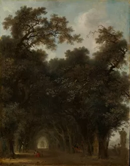 Shaded Gallery: A Shaded Avenue, ca. 1775. Creator: Jean-Honore Fragonard