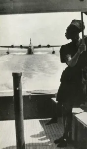 Flying Boat Prints: The Shadow Moves East, c1939-c1944 (1946). Creator: Unknown