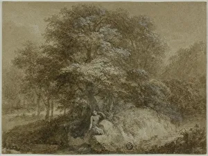 Shady Prints: Shady Grove with Nymph Seated Under Tree, n.d. Creator: Adam Friedrich Oeser