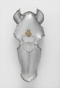 Rivet Prints: Shaffron (Horses Head Defense), German, Augsburg, ca. 1570-80. Creator: Unknown
