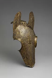 Chamfron Gallery: Shaffron (Horses Head Defense), French, ca. 1600. Creator: Unknown