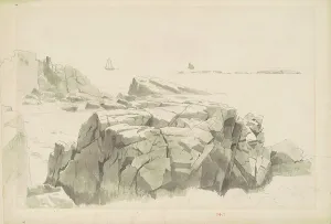 Haseltine William Stanley Prints: Shag Rocks, Nahant, Massachusetts, 1860-1865. Creator: William Stanley Haseltine
