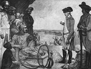 John Richard Green Collection: Shah Alam II, Mughal Emperor of India, reviewing the East India Companys troops, 1781 (1894)