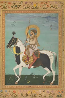 Shah Collection: Shah Jahan on Horseback, Folio from the Shah Jahan Album, verso: ca. 1630; recto: ca