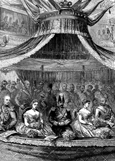 Covent Garden Prints: The Shah at the Royal Italian Opera, 1873. Creator: Unknown