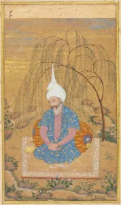 1501 1722 Prints: Shah Tahmasp I (1514-1576) Seated in a Landscape, c. 1575. Creator: Unknown