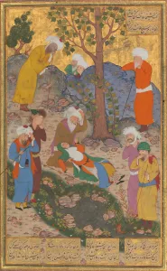 Convert Prints: Shaikh San an and the Christian Maiden, Folio 22v from a Mantiq al-Tair