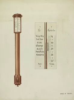 Item Gallery: Shaker Barometer, c. 1937. Creator: Alois E. Ulrich