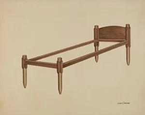Cronk Lon Prints: Shaker Bed, 1935 / 1942. Creator: Lon Cronk