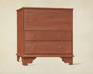 Holden Ray Prints: Shaker Blanket Chest, c. 1936. Creator: Ray Holden