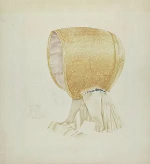 Frances Cohen Prints: Shaker Bonnet, c. 1936. Creator: Frances Cohen