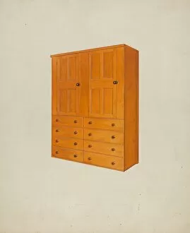 Storage Gallery: Shaker Cabinet, c. 1938. Creator: John W Kelleher